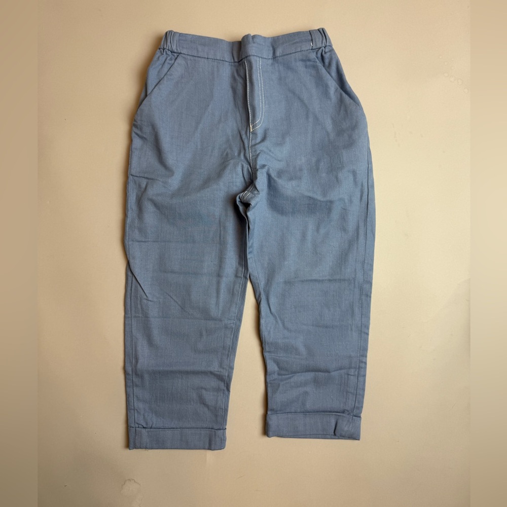 Cotton Bonpoint Sky Blue Elastic Waist Pants